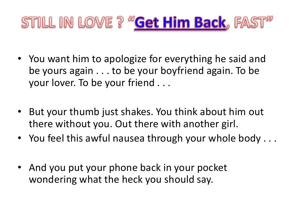 How can i get back my ex boyfriend how to get back with my ex
