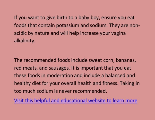 How Can I Give Birth To A Baby Boy Naturally?