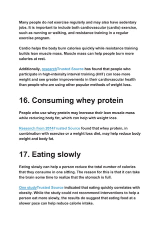 The 20 fastest ways to lose weight
