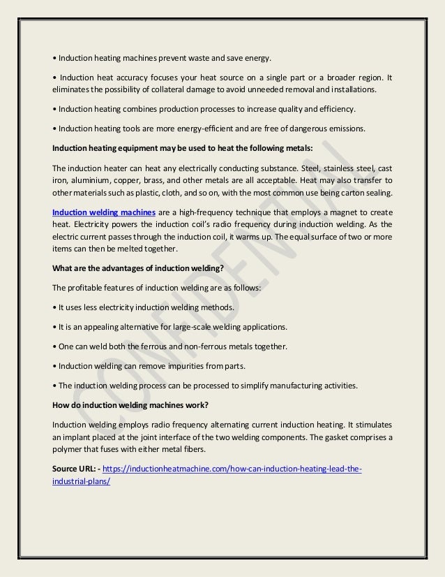 How can Induction Heating Lead the Industrial Plans?
