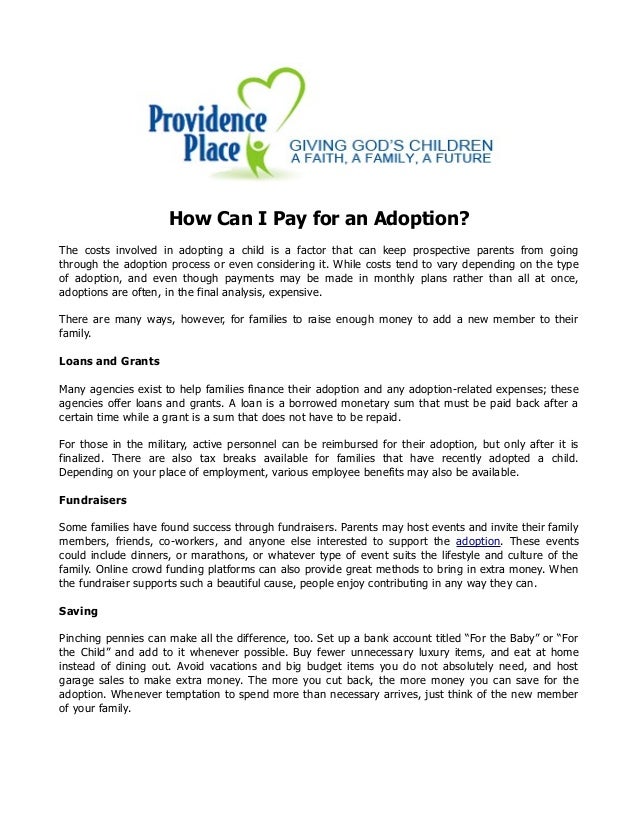 How can i pay for an adoption