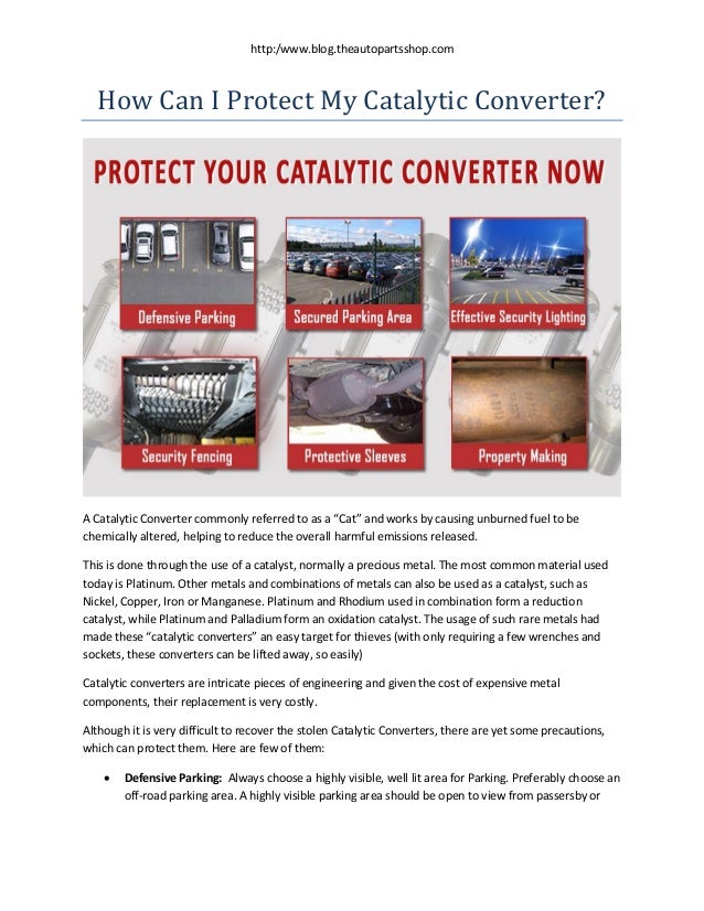 How can i protect my catalytic converter