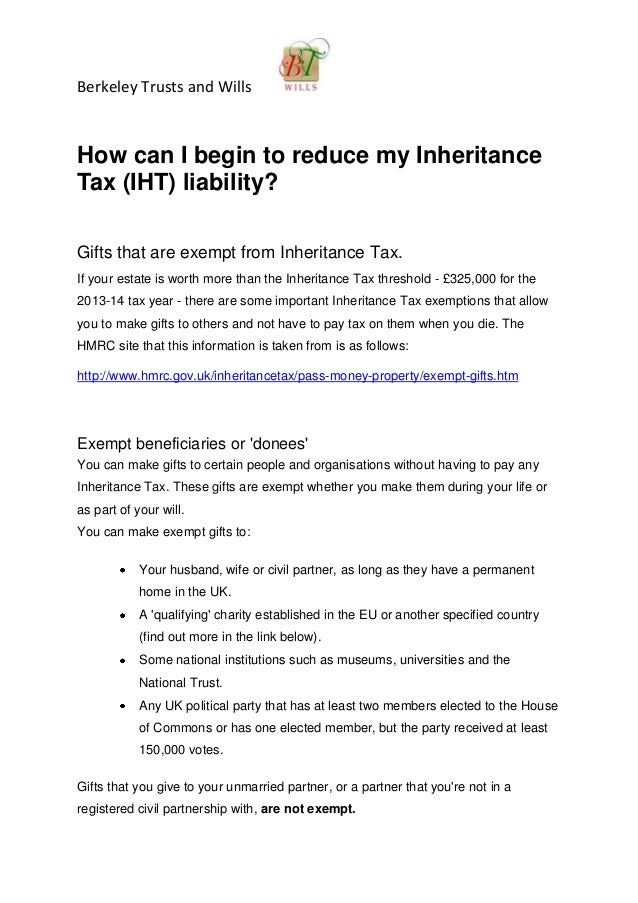 How to start reducing your Inheritance Tax (IHT) liability.