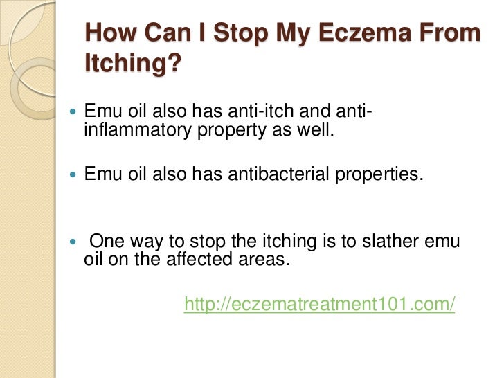 How can i stop my eczema from itching