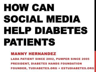How can social media help diabetes patients