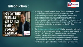 How Can the Best Attendance Solution in USA Simplify Workforce ...