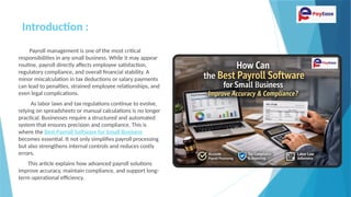 Payroll Stability How Can the Best Payroll Software for Small Business Improve Accuracy ...
