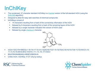 Compound Inchikey How can the international chemical identifier (InChI) be extended to ...