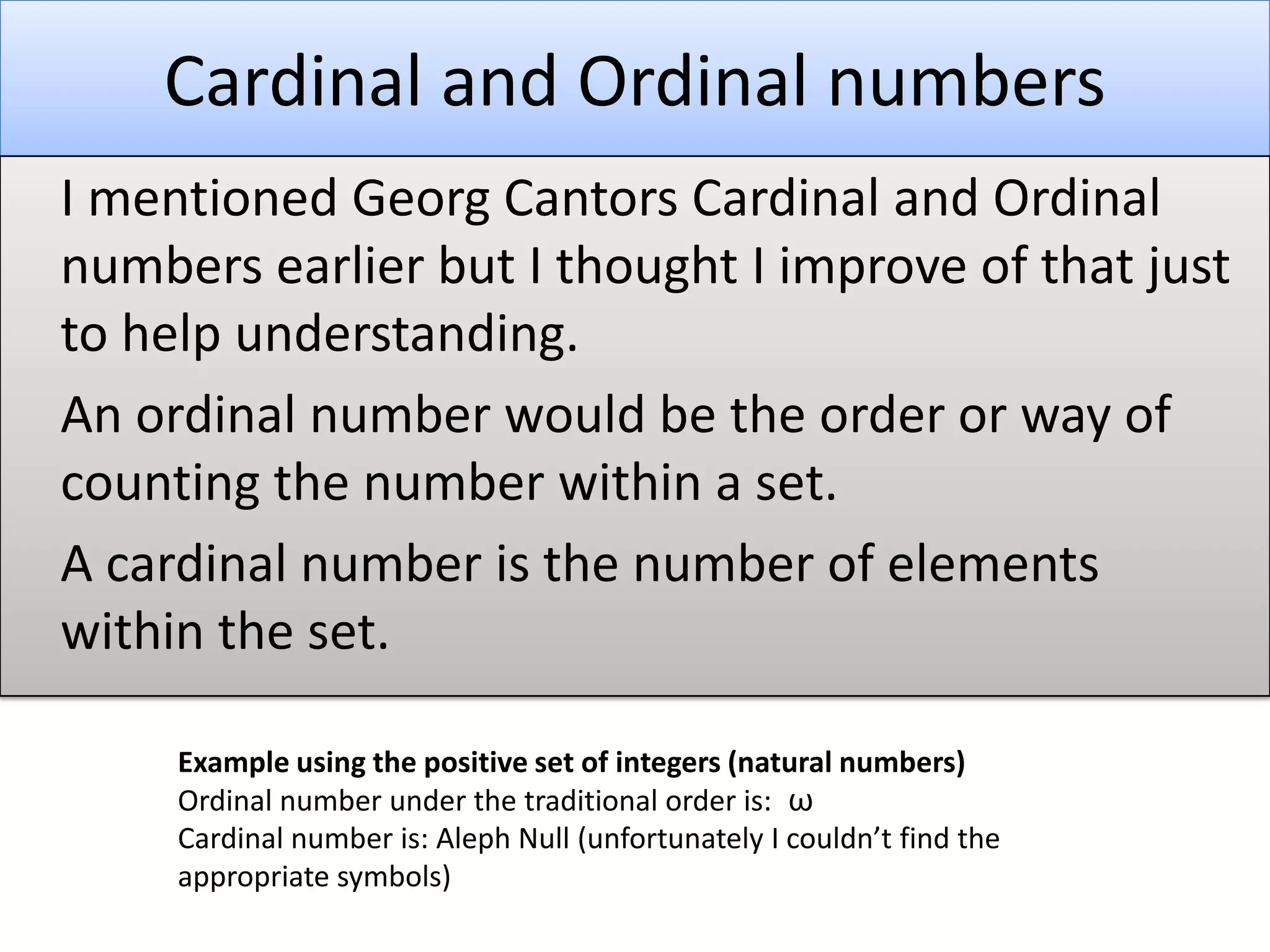 How can there be different sizes of infinity | PPTX