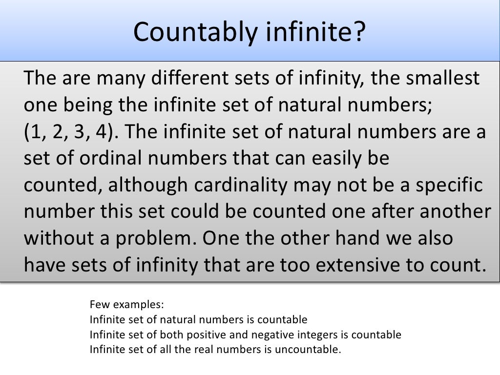 How can there be different sizes of infinity