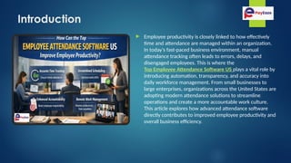 How Can the Top Employee Attendance Software US Improve Employee ...