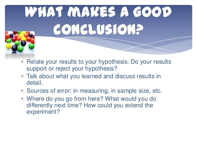 how to write a good conclusion for science fair