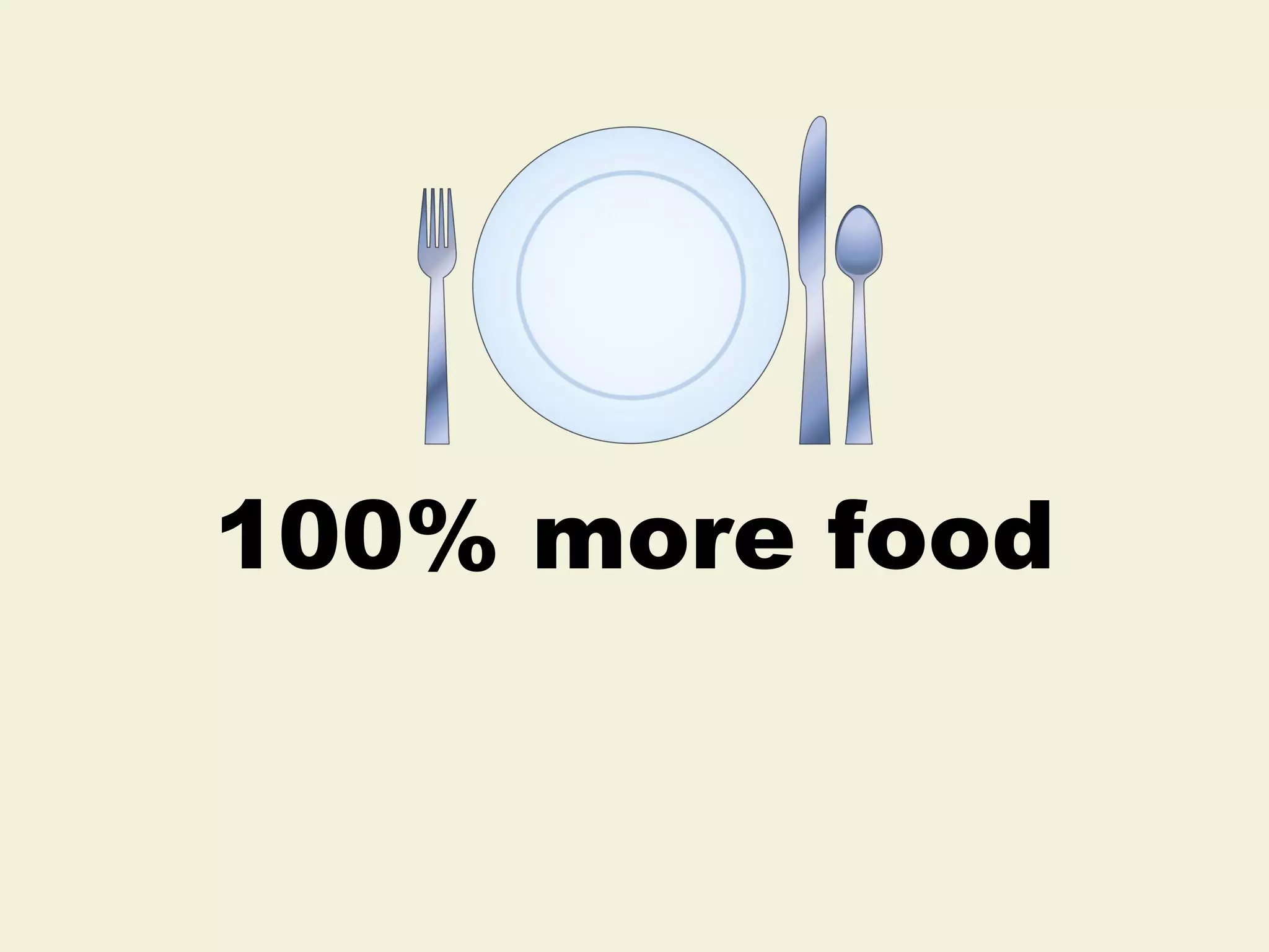 100% more food 