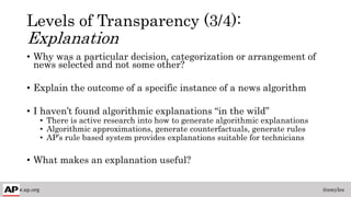 How Can We Make Algorithmic News More Transparent? | PPTX