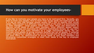 How can you motivate your employees | PPTX