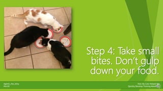 @gimli_the_kitty
#stc20
How My Cats Helped Me
Quickly Develop Training Materials
Step 4: Take small
bites. Don’t gulp
down...