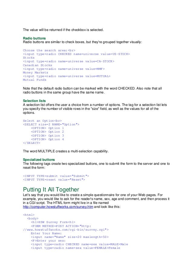How cgi scripting works
