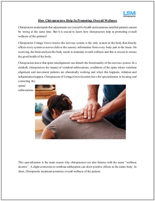 How Chiropractors Help In Promoting Overall Wellness