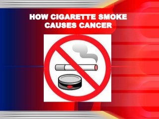 HOW CIGARETTE SMOKE
CAUSES CANCER

 