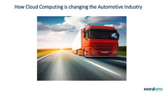 How Cloud Computing is changing the Automotive Industry
 