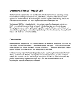 Photo inspiration: Picture Idea: How Cognitive Behavioral Therapy Nj Can Change Your Life Pdf
