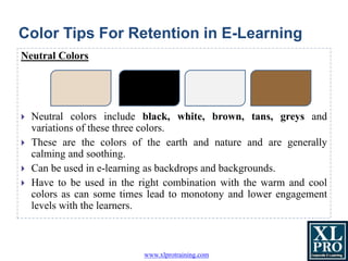 Elearning Colours How colors affect Elearning | PPTX