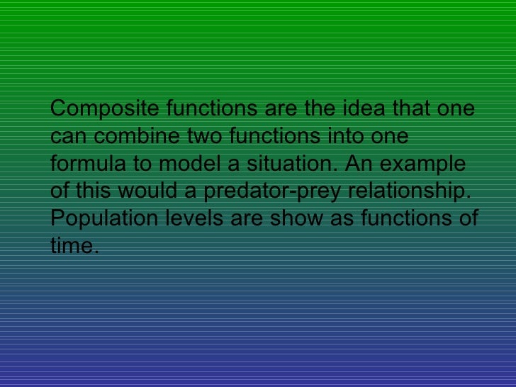How Composite Functions Apply To The Real World