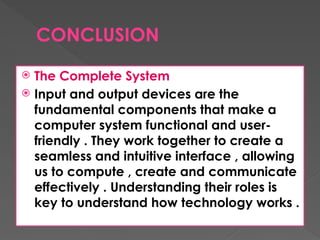 Af Output To Computer Understanding Input and Output Hardware: How Computers Communicate with ...