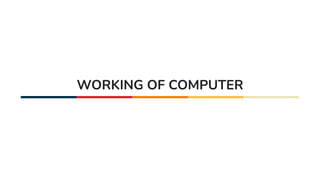 WORKING OF COMPUTER
 