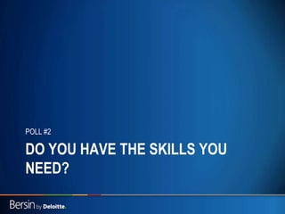 Caterpillar Confidential Yellow
DO YOU HAVE THE SKILLS YOU
NEED?
POLL #2
 