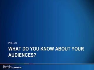 Caterpillar Confidential Yellow
WHAT DO YOU KNOW ABOUT YOUR
AUDIENCES?
POLL #3
 