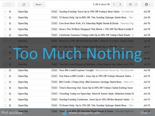 Phil Buckley @1918www.curagami.com
Too Much Nothing
 