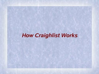 How Craighlist Works
 