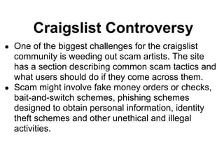 How craigslist works PPT