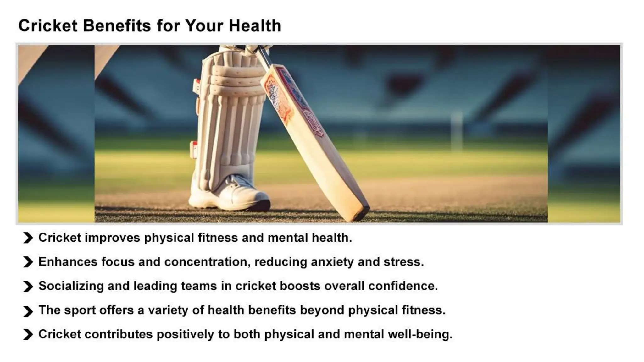 How Cricket Benefits Your Healthsports.ppt