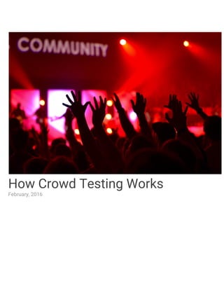 How Crowd Testing Works
February, 2016
 