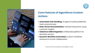 How Custom Actions with Agentforce Empower AI Agents in Salesforce | PDF