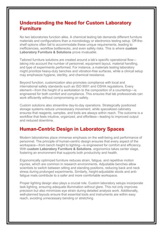 Custom Lab Attend How Custom Laboratory Furniture Solutions Improve Workflow.docx