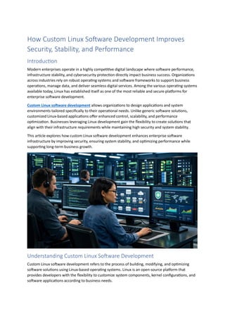 How Custom Linux Software Development Improves Security, Stability, and ...