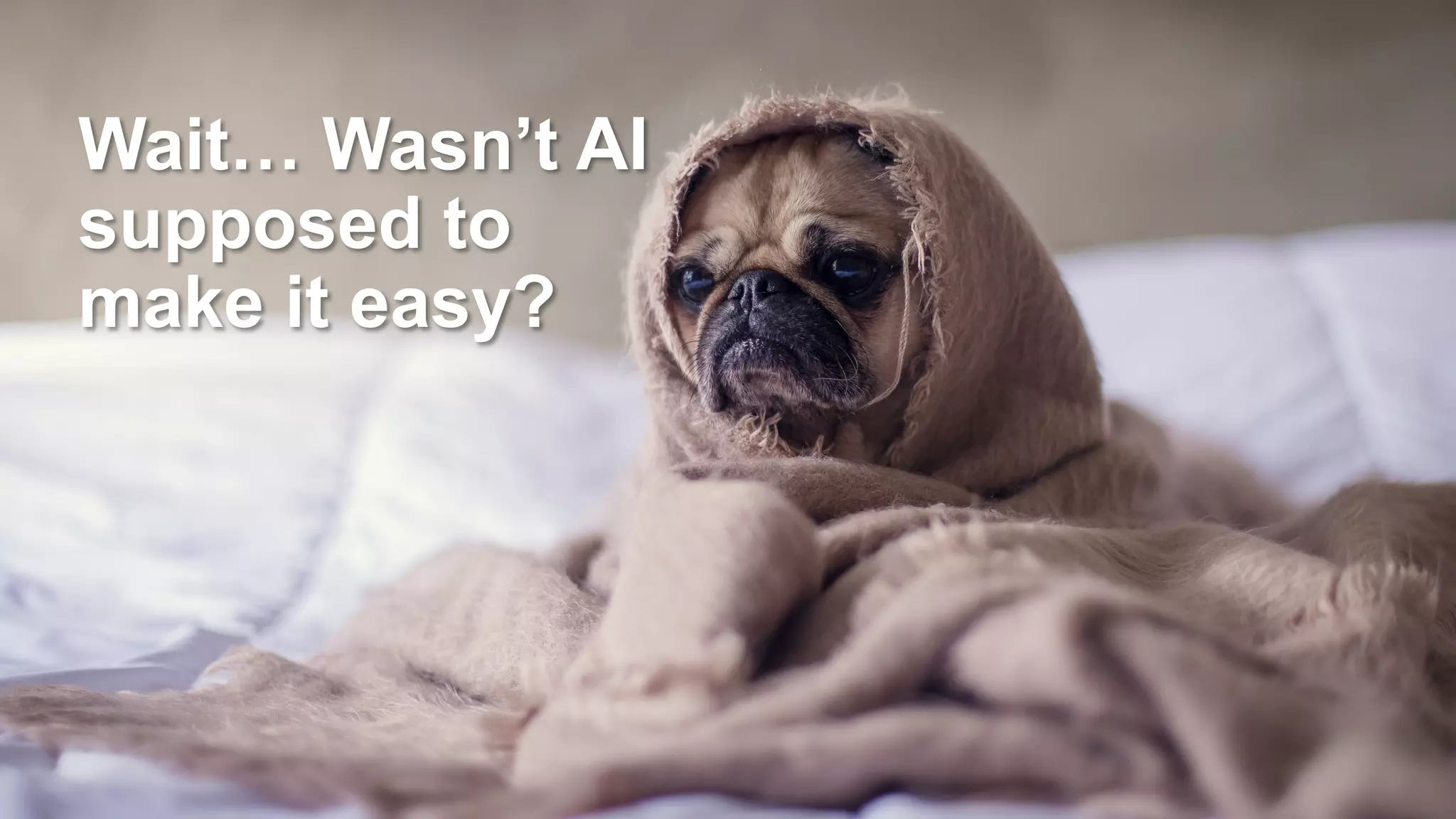 Wait… Wasn’t AI
supposed to
make it easy?