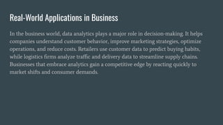 How Data Analytics Is Transforming Decision-Making Across Industries | PDF