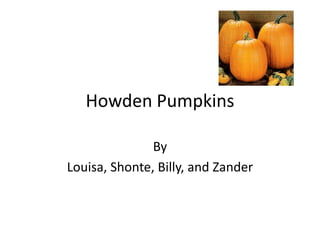Howden Pumpkins
By
Louisa, Shonte, Billy, and Zander

 