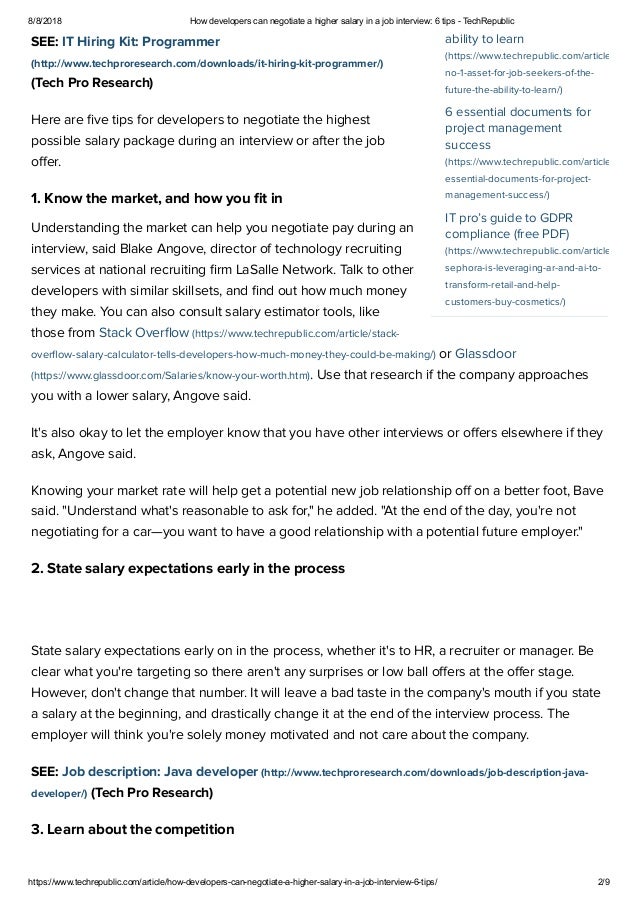 how developers can negotiate a higher salary in a job interview 6 ti new job salary negotiation tips