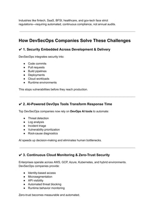 How DevSecOps Companies Are Redefining Enterprise Security in the AI ...