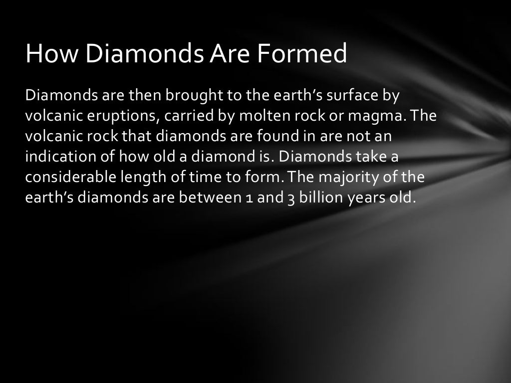 How Diamonds are Formed By Eli Mirzoeff