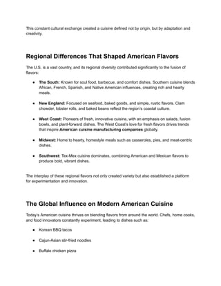 How Did American Cuisine Become a Fusion of Flavors From Around the ...