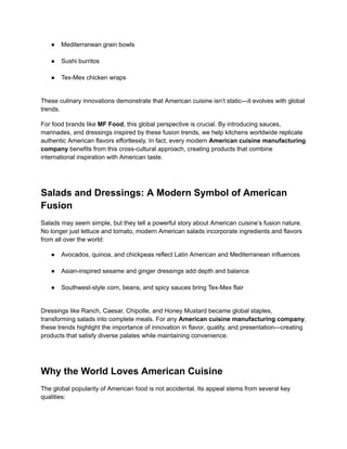 How Did American Cuisine Become a Fusion of Flavors From Around the ...