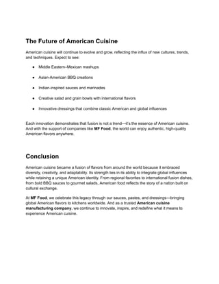 How Did American Cuisine Become a Fusion of Flavors From Around the ...