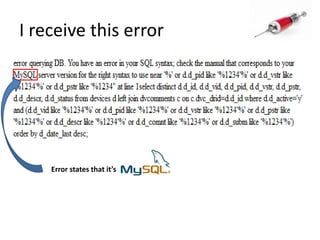 I receive this errorError states that it’s