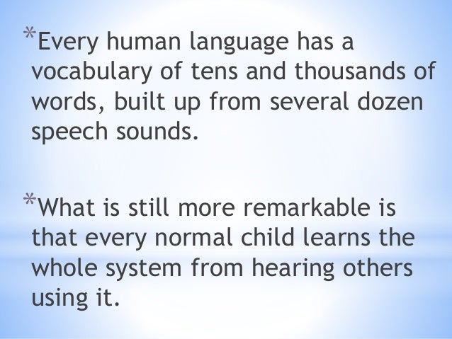How did language begin